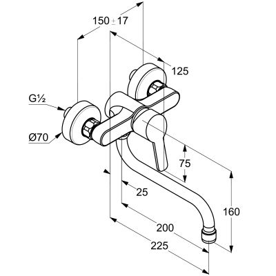Kludi Logo Neo 379240575 bateria kuchenna