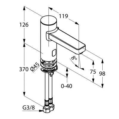 Kludi Zenta 3810005 bateria umywalkowa stojąca chrom