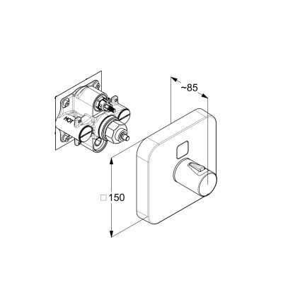 Kludi Push 389010538 bateria prysznicowa podtynkowa
