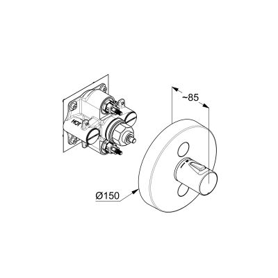 Kludi Push 389120538 bateria wannowo-prysznicowa podtynkowa