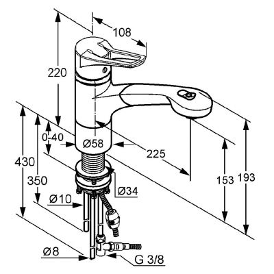 Kludi MX 399420562 bateria kuchenna