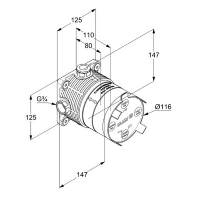 Kludi Flexx.Boxx 88011 element podtynkowy baterii