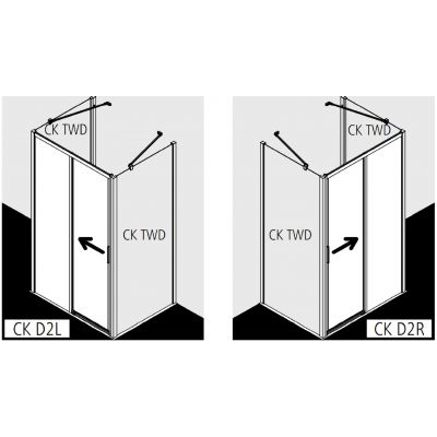Kermi Cada XS CKD2 CKD2R15020VPK drzwi prysznicowe rozsuwane