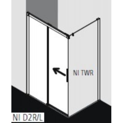 Kermi Nica czarna NID2R/L NID2L100203PK drzwi prysznicowe