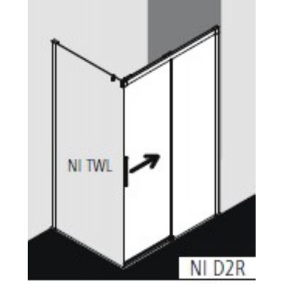 Kermi Nica czarna NID2R/L NID2R110203PK drzwi prysznicowe