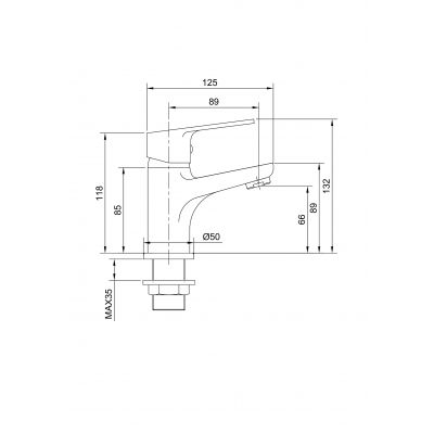 Kuchinox Borgo BKB022D bateria umywalkowa stojąca