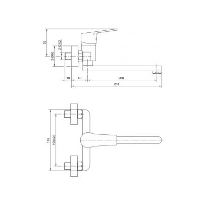 Kuchinox Borgo BKB080D bateria kuchenna
