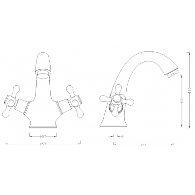 Kuchinox Stilo BKI022D bateria umywalkowa stojąca