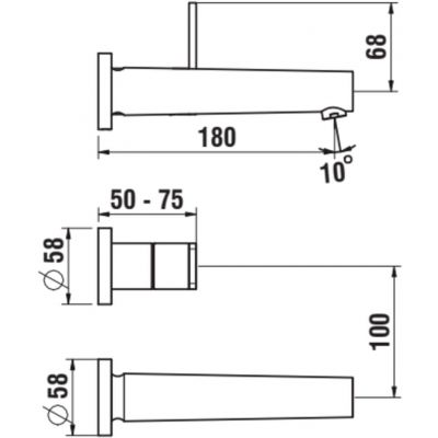 Laufen The New Classic HF900522100000 bateria umywalkowa podtynkowa chrom