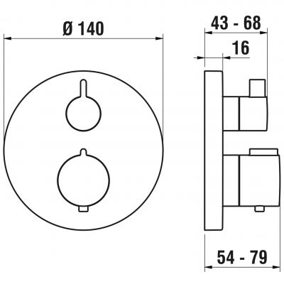 Laufen City Therm HF905475465000 bateria wannowo-prysznicowa podtynkowa podtynkowa