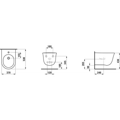 Laufen The New Classic H8308510003021 bidet wiszący biały
