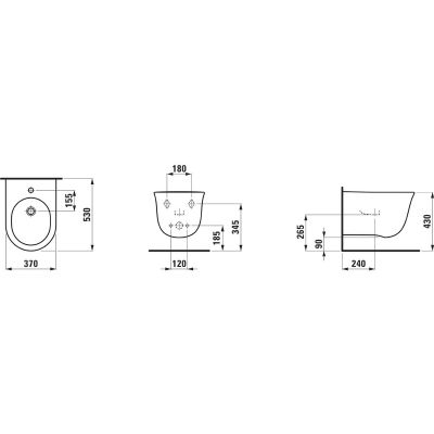 Laufen The New Classic H8308517573021 bidet wiszący biały