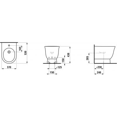 Laufen The New Classic H8328514003021 bidet stojący biały