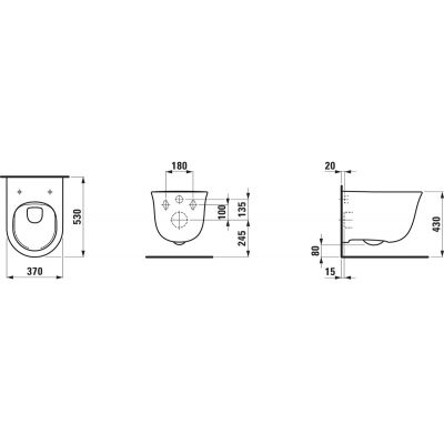 Laufen The New Classic H8208510000001 miska wc wisząca bez kołnierza biały połysk