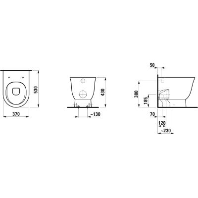 Laufen The New Classic H8238517570001 miska wc stojąca bez kołnierza biały mat