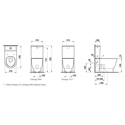 Laufen The New Classic H8248587570001 miska kompakt wc biały