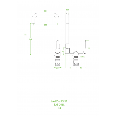 Laveo Bona BAB265L bateria kuchenna