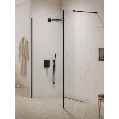 New Trendy New Modus Black EXK5568 ścianka prysznicowa walk-in 130 cm czarny mat/szkło przezroczyste