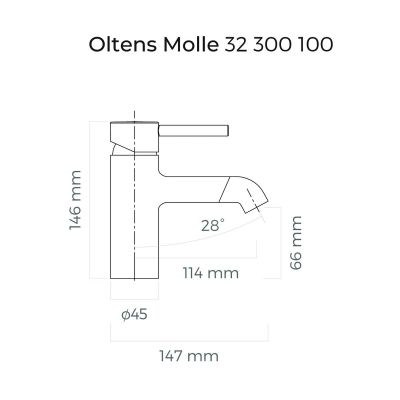 Oltens Molle 32200300 bateria umywalkowa