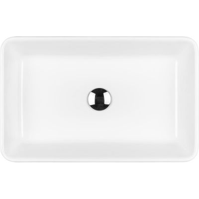 Oltens Fossa 40801000 umywalka 55x34 cm prostokątna nablatowa biała