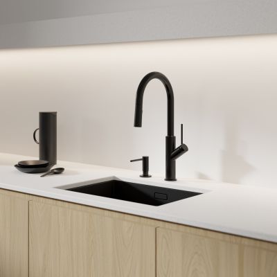 Omnires Bend BE6455BL bateria kuchenna stojąca czarna