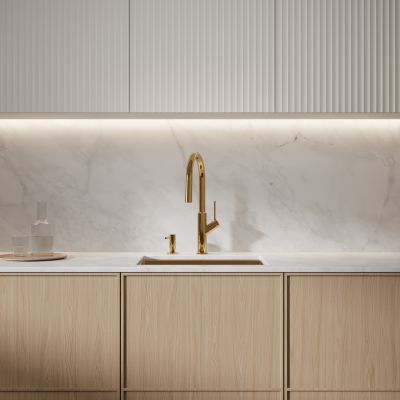 Omnires Bend BE6455GL bateria kuchenna stojąca złoto/stare złoto