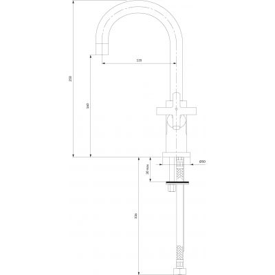 Omnires Modern C301CR bateria umywalkowa stojąca chrom