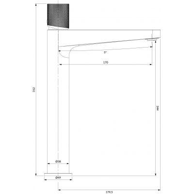 Omnires Contour CT8012CR bateria umywalkowa