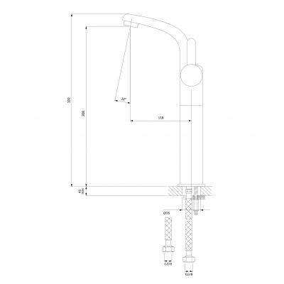 Omnires Darling DA5013GL bateria umywalkowa stojąca złoty