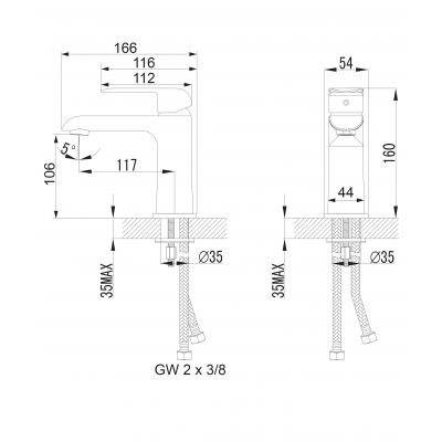 Omnires Sacramento SC2310BL bateria umywalkowa