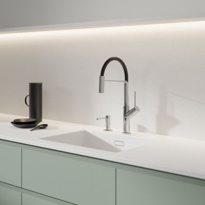 Omnires Vita VI6350BLCR bateria kuchenna stojąca chrom-czarna