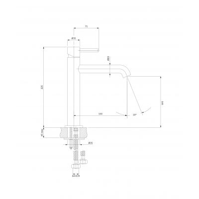 Omnires Y Y1212CCR bateria umywalkowa stojąca chrom