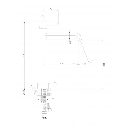 Omnires Y Y1212GL bateria umywalkowa stojąca złota