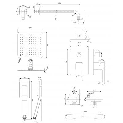 Zestaw Omnires Slide SL7710GR + Omnires Slide SYSSL12GR