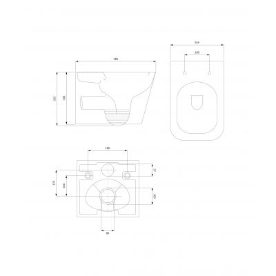 Zestaw Tece 9240400, 9400407 + Omnires FONTANAMWBP