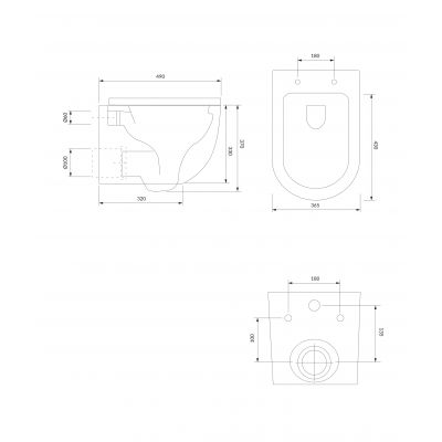 Zestaw Tece 9240400, 9400407 + Omnires OTTAWAMWBP