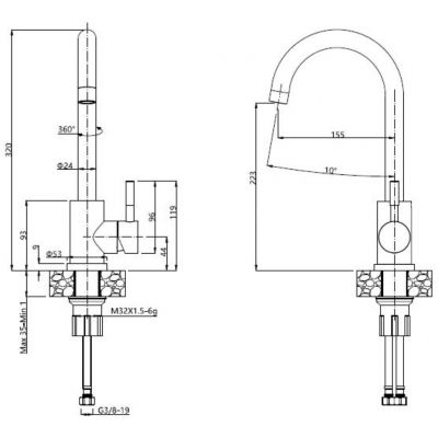 Quadron Kate 3623500BS bateria kuchenna stal szlachetna