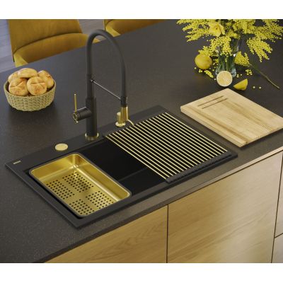 Quadron Marc HQM7650U7FMPVDG1 zlewozmywak graniteq 75x49 cm czarny