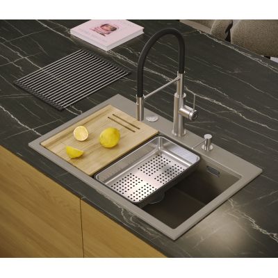Quadron Marc HQM7650U7FMPVDG1 zlewozmywak graniteq 75x49 cm czarny