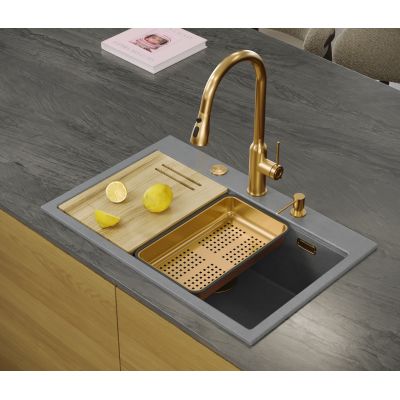 Quadron Marc HQM7650U7FMPVDG1 zlewozmywak graniteq 75x49 cm czarny