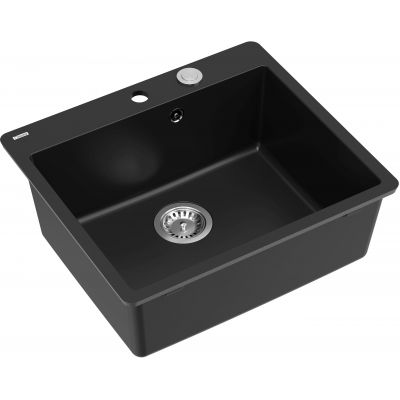 Quadron Morgan HB8304U7FMBSP2O zlewozmywak graniteq 56.5x49.5 cm czarny