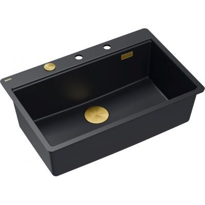 Quadron Marc HQM7650U7FMPVDG1 zlewozmywak graniteq 75x49 cm czarny