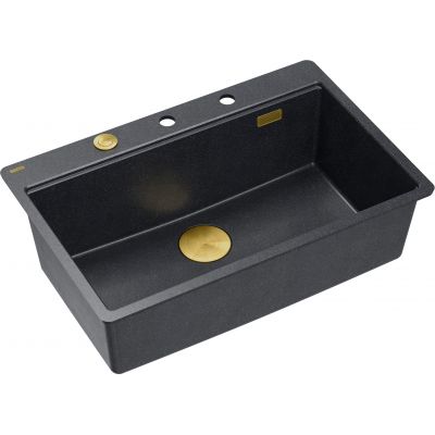 Quadron Marc HQM7650U8FMPVDG1 zlewozmywak graniteq 75x49 cm czarny