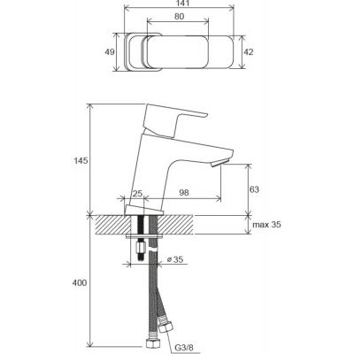 Ravak 10° Free X070127 bateria umywalkowa stojąca chrom