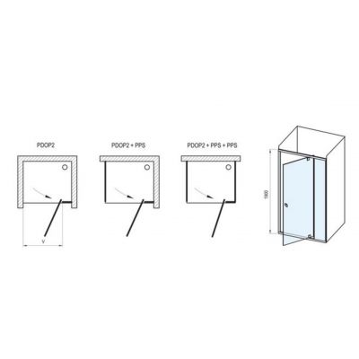 Ravak Pivot 03GG0101Z1 drzwi prysznicowe