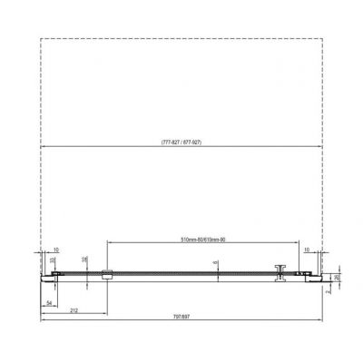 Ravak Nexty 03O40300Z1 drzwi prysznicowe 80 cm uchylne czarny mat/szkło przezroczyste