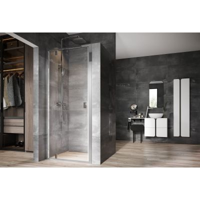 Ravak Nexty 03O40C00Z1 drzwi prysznicowe 80 cm uchylne srebrny połysk/szkło przezroczyste