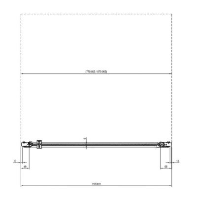Ravak Chrome 0QV70C00Z1 drzwi prysznicowe 90 cm uchylne aluminium połysk/szkło przezroczyste