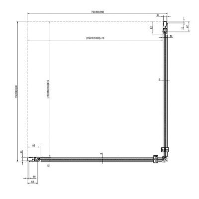 Ravak Chrome 1QV40101Z1 drzwi prysznicowe 80 cm uchylne biały połysk/szkło przezroczyste