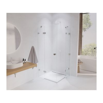 Ravak Brillant 1UV44A00Z1 kabina prysznicowa 80x80 cm kwadratowa chrom połysk/szkło przezroczyste